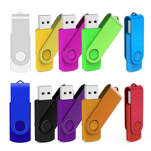 MAKACTUA 32GB 10 Colors USB Flash Drive,MAKACTUA USB 2.0 Thumb Drives Swivel Memory Stick Jump Pen Zip Drive - Image 2