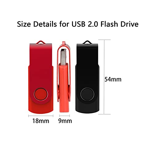 MAKACTUA 32GB 10 Colors USB Flash Drive,MAKACTUA USB 2.0 Thumb Drives Swivel Memory Stick Jump Pen Zip Drive - Image 4