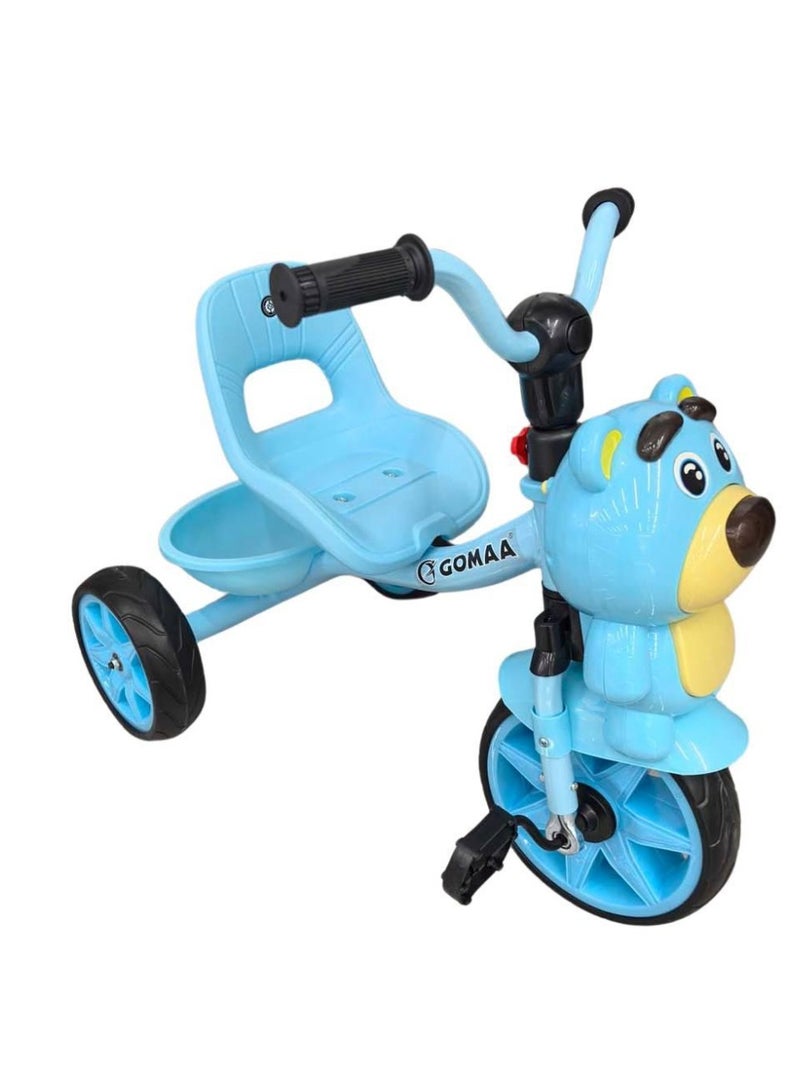 Tricycle for Kids, Baby Cycle with Light and Music, Kids Tricycle with Back Storage Basket & 3 Wheels, Baby Cycle Bike For 2 to 5 Years  (BLUE)