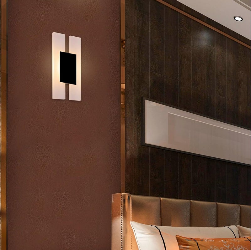 Groeien 15 Watts Rectangular LED Bedside Fancy Acrylic Wall Lighting Fixtures for Living Room Bathroom Bedroom 1 - Image 4