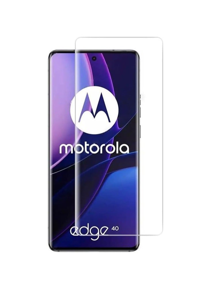 MIGOFAST Screen Protector for Motorola Edge 40 UV Tempered Glass, Film HD Screen Saver, 9H Hardness, Bubble-free Screen Replacement Protector Film - Image 1