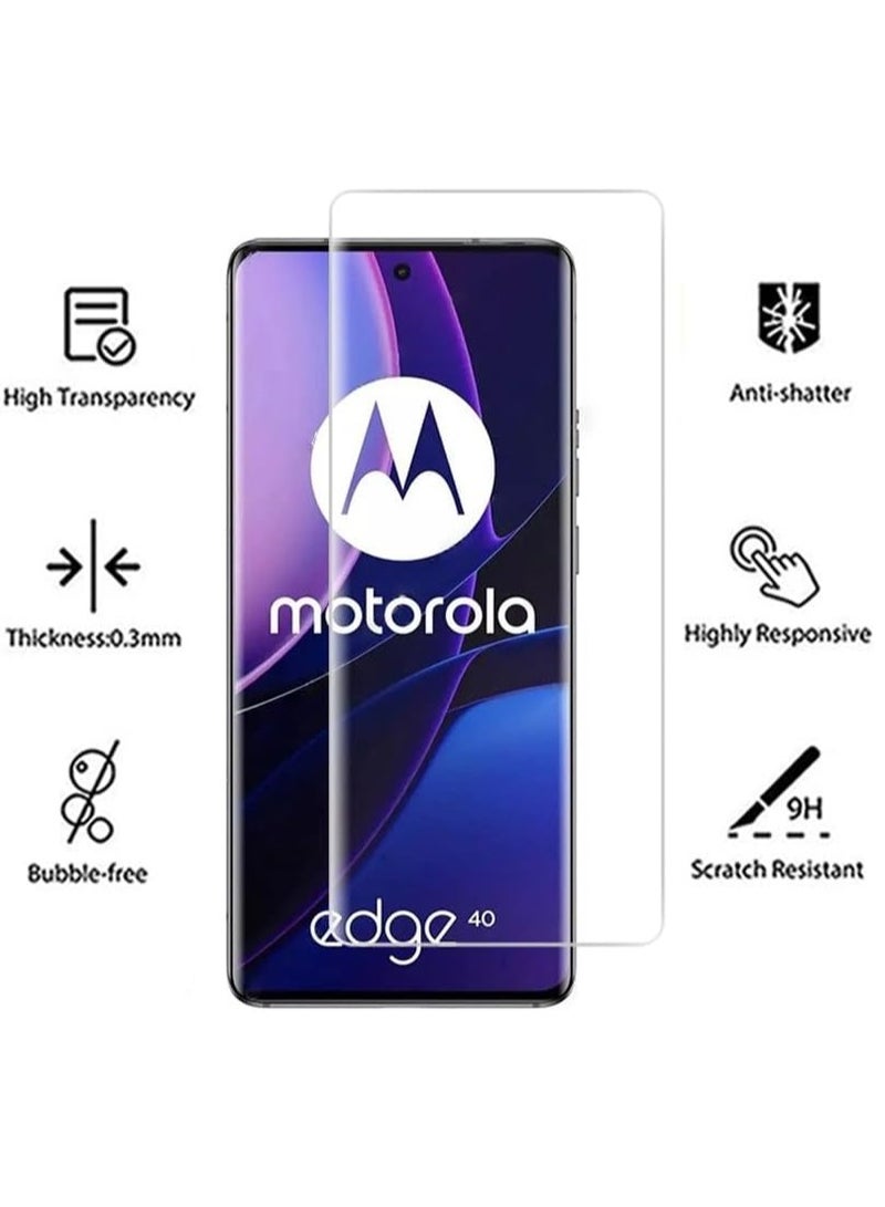 MIGOFAST Screen Protector for Motorola Edge 40 UV Tempered Glass, Film HD Screen Saver, 9H Hardness, Bubble-free Screen Replacement Protector Film - Image 4