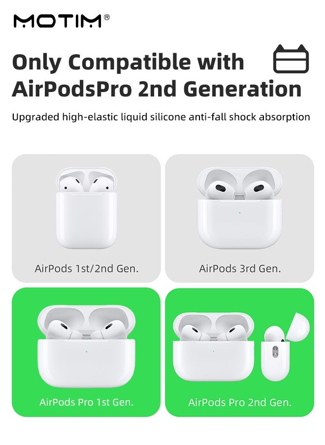 Motim - Compatible with Apple AirPods Case Pro 2nd/1st Generation with Lock, Silicone Skin AirPod Protective Case, Cartoon 3D Hard Shell Rugged Shockproof Cover for AirPods Pro with Keychain - Image 1