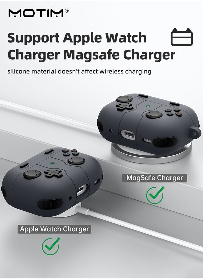 Motim - Compatible with Apple AirPods Case Pro 2nd/1st Generation with Lock, Silicone Skin AirPod Protective Case, Cartoon 3D Hard Shell Rugged Shockproof Cover for AirPods Pro with Keychain - Image 1