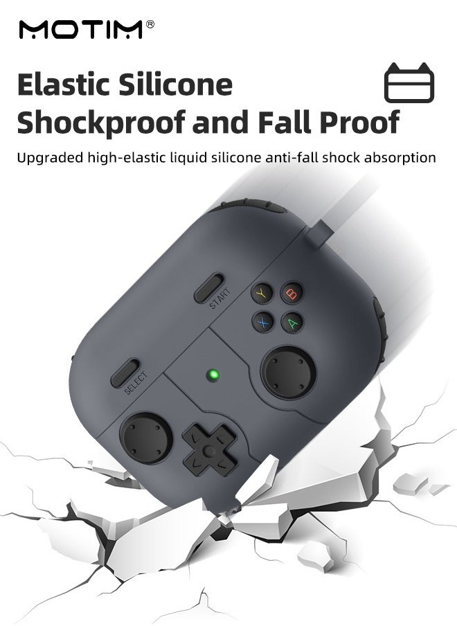 Motim - Compatible with Apple AirPods Case Pro 2nd/1st Generation with Lock, Silicone Skin AirPod Protective Case, Cartoon 3D Hard Shell Rugged Shockproof Cover for AirPods Pro with Keychain - Image 1