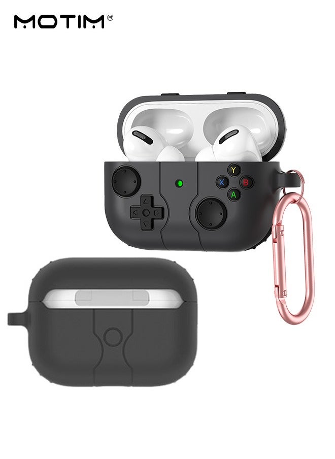 Motim - Compatible with Apple AirPods Case Pro 2nd/1st Generation with Lock, Silicone Skin AirPod Protective Case, Cartoon 3D Hard Shell Rugged Shockproof Cover for AirPods Pro with Keychain - Image 1