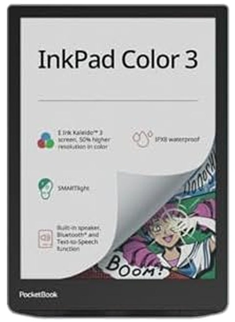 InkPad Color 3 E-Reader | 7.8" E-Ink Color Display, SMARTlight, Audiobooks, Text-to-Speech, Bluetooth® & Built-in Speaker – Eye-Friendly E-Book Reader for Comics & Reading