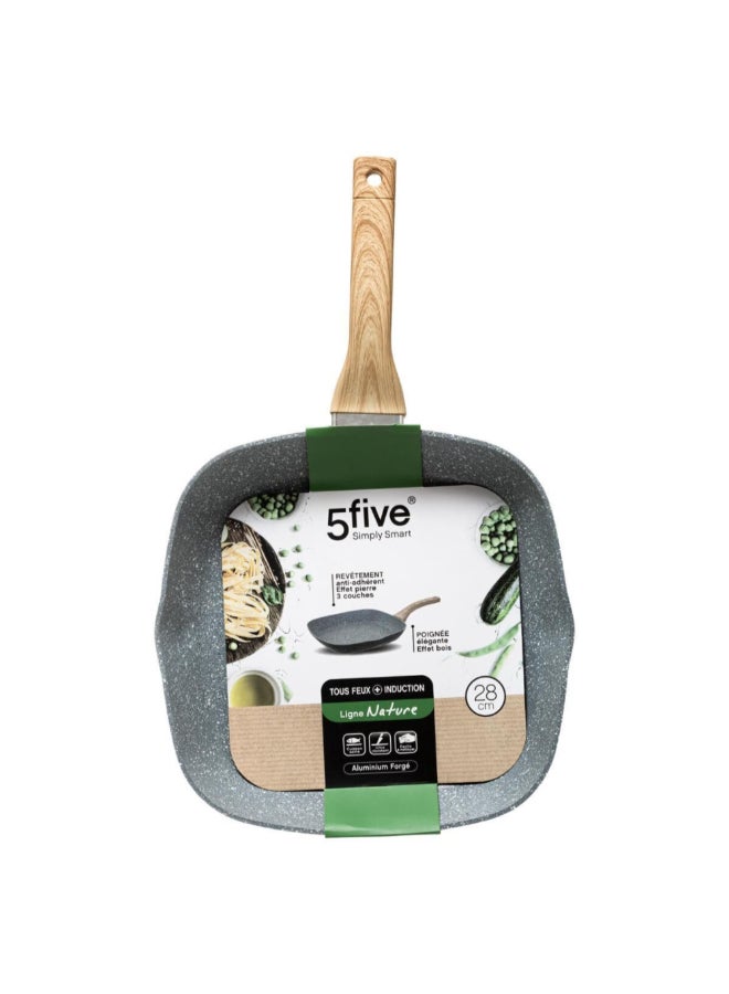 حامل ماكينة تحضير قدر شواء من الألومنيوم المدعّم اللونين الرمادي والبيج مقاس 28 سم . 120070A - Image 2