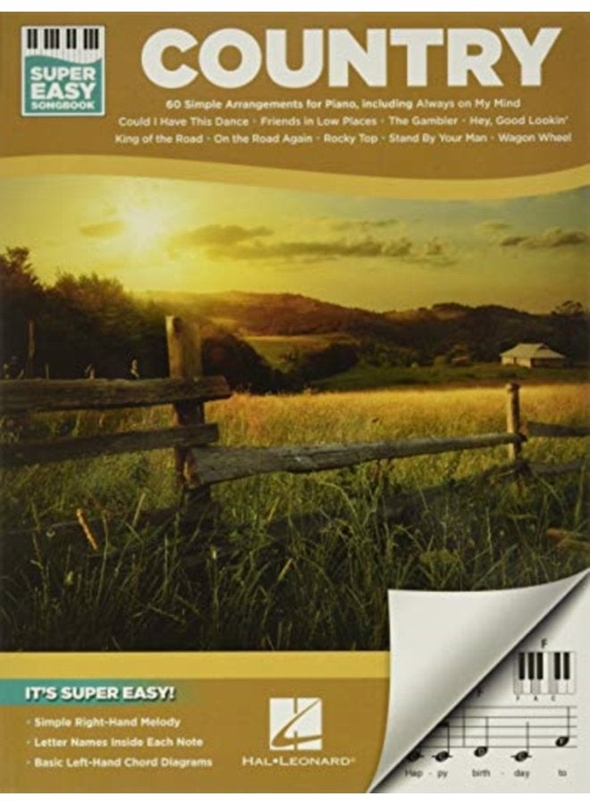COUNTRY SUPER EASY SONGBOOK - Paperback