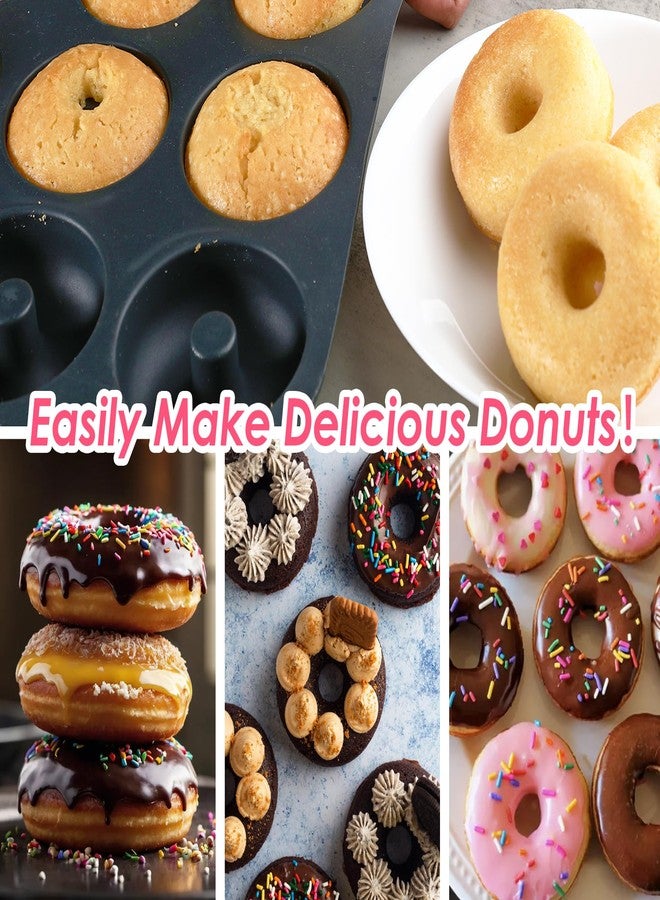 وي بيك قوالب سيليكون للخبز من ويبيك، عبوتان، قوالب دونات غير لاصقة مقاس 3.2 بوصة، قوالب دونات وقوالب بيغل بتسعة تجاويف، مصنوعة من مواد آمنة غذائيًا وخالية من مادة BPA وآمنة للغسل في غسالة الأطباق - Image 5