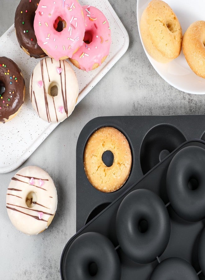 وي بيك قوالب سيليكون للخبز من ويبيك، عبوتان، قوالب دونات غير لاصقة مقاس 3.2 بوصة، قوالب دونات وقوالب بيغل بتسعة تجاويف، مصنوعة من مواد آمنة غذائيًا وخالية من مادة BPA وآمنة للغسل في غسالة الأطباق - Image 3