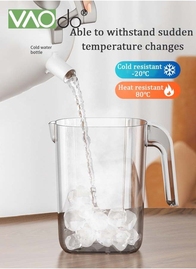 VAOdo - 5PCS Large Water Filter Pitcher for Tea and Drinking Water Milk Juice with 1 Stream Filter 4 Cup Capacity BPA Free White - Image 1