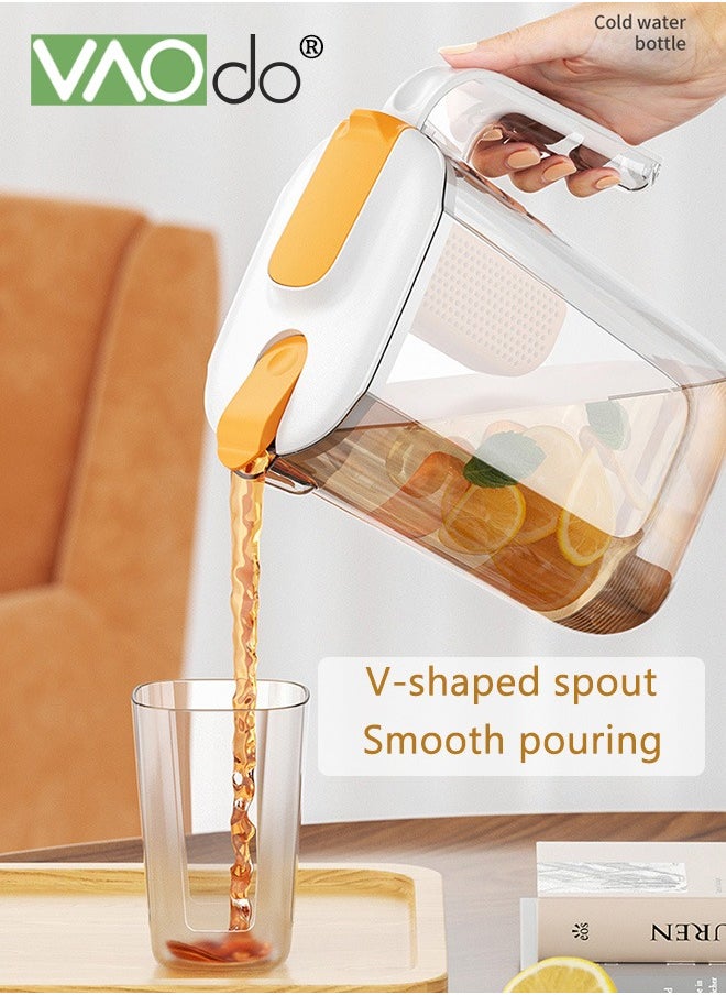VAOdo - 5PCS Large Water Filter Pitcher for Tea and Drinking Water Milk Juice with 1 Stream Filter 4 Cup Capacity BPA Free White - Image 1