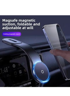 Phone Holder Magnetic Phone Holder for Car,MagSafe Dash Mount Compatible with iPhone 15 Pro Max, 15 Pro, 15 Plus Tesla Bendable MemoryTitanium Alloy for All Dashboard, Windshield