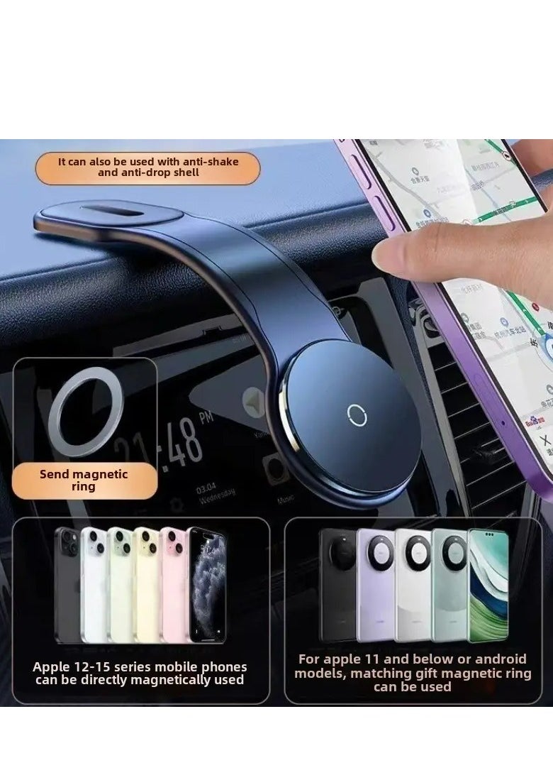 Generic - Phone Holder Magnetic Phone Holder for Car,MagSafe Dash Mount Compatible with iPhone 15 Pro Max, 15 Pro, 15 Plus Tesla Bendable MemoryTitanium Alloy for All Dashboard, Windshield - Image 1
