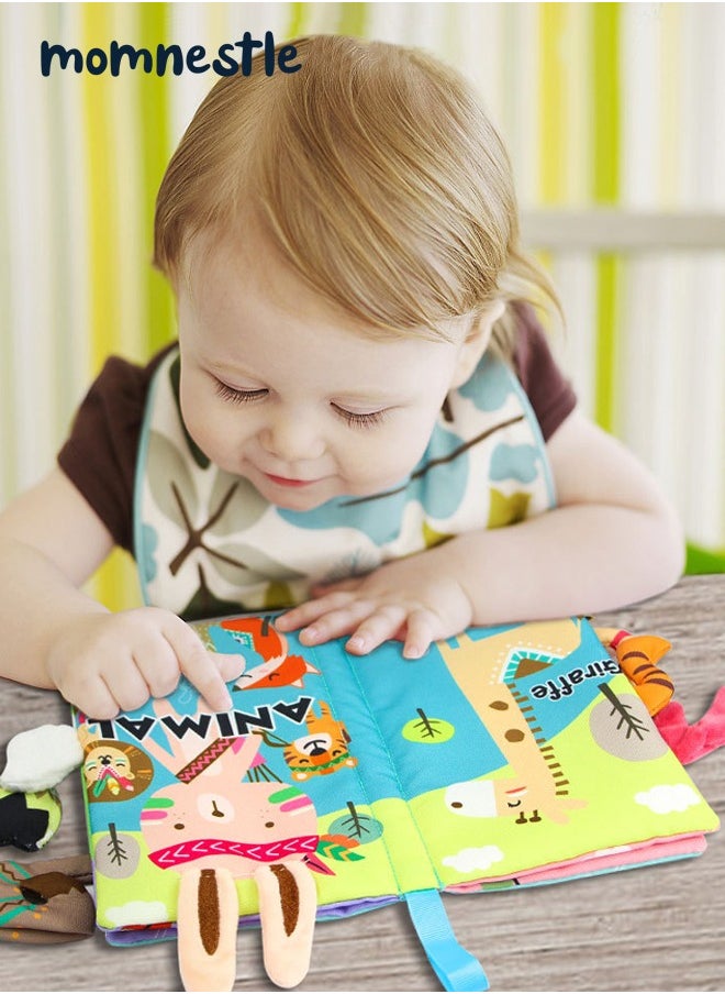 momnestle Baby Soft Cloth Books for Sensory Development and Learning and Interactive Crinkle Cloth Baby Books Toys  - Image 4