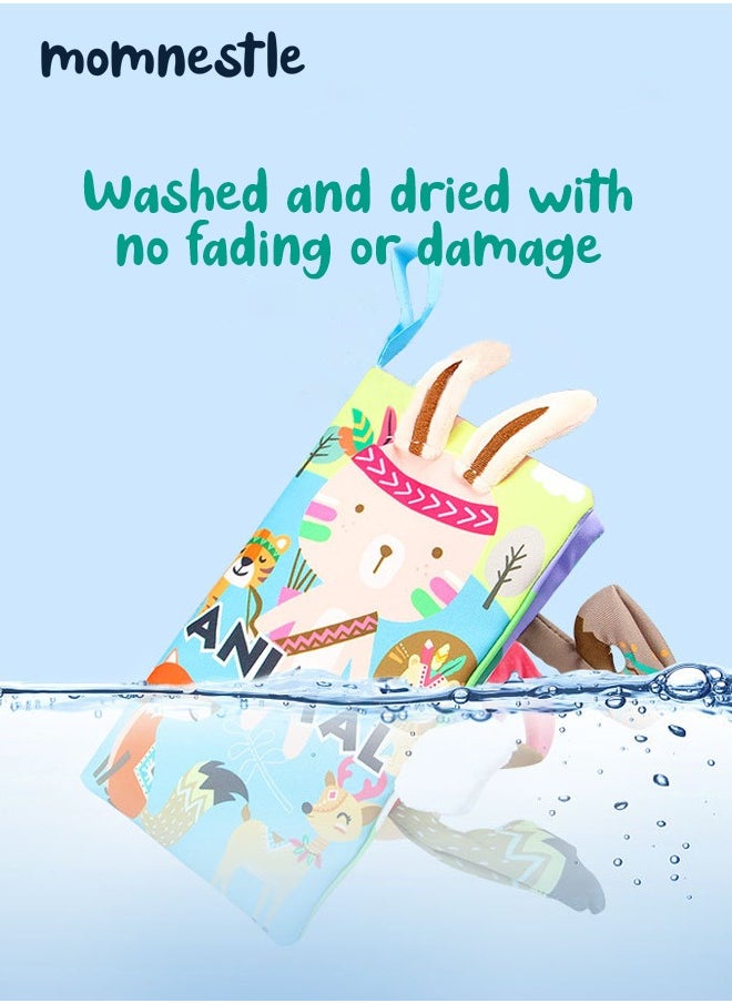 momnestle Baby Soft Cloth Books for Sensory Development and Learning and Interactive Crinkle Cloth Baby Books Toys  - Image 5