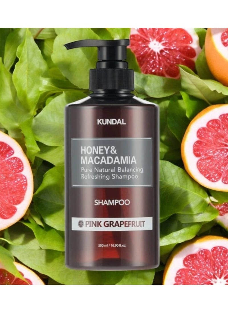 KUNDAL [KUNDAL] Honey & Macadamia Pure Natural Balancing Refreshing Shampoo - Pink Grapefruit |500ml - Image 3