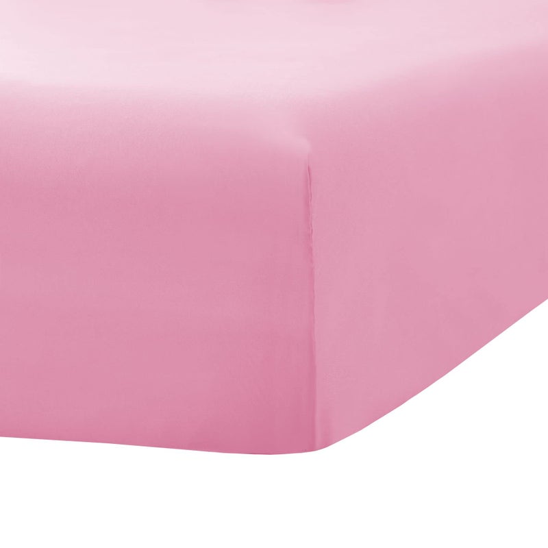 Ghooss Fitted Sheet Pink-Full Size Fitted Sheet Only-Fitted Deep Pocket Sheet-Soft Wrinkle Free Sheet-1 Pack(Pink Full) - Image 2