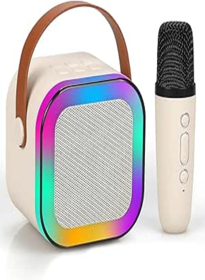 Forevermore Karaoke Machine for Kids Adults with Wireless Mics Portable Bluetooth & Dynamic Lights Birthday Gift for Girls, Boys & Toddlers Ages 4, 5, 6, 7, 8, 9, 10, 12+ Year Old Home Outdoor Travel