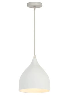 SP SUPER POWER Vintage Ceiling Light Fixture Industrial Pendant Light Iron Metal Hanging Lamp for Kitchen Island Dining Room Living Room Bedroom (White,1-Light)  - Image 1