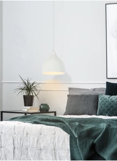 SP SUPER POWER Vintage Ceiling Light Fixture Industrial Pendant Light Iron Metal Hanging Lamp for Kitchen Island Dining Room Living Room Bedroom (White,1-Light)  - Image 5