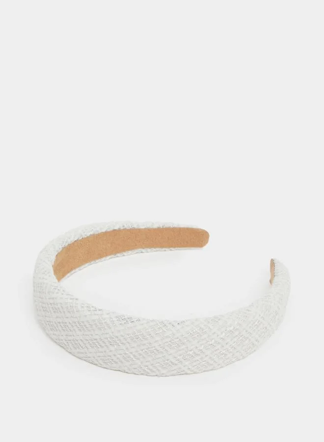 ستايلي عصابة رأس للفتيات مظهر تويد مبطن