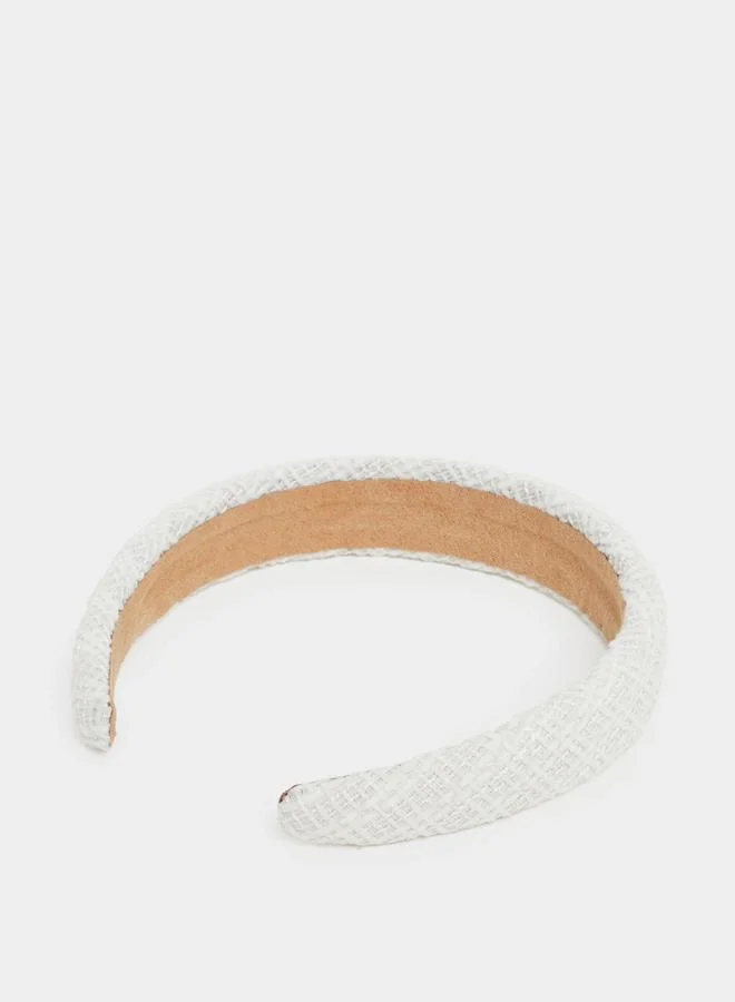 ستايلي عصابة رأس للفتيات مظهر تويد مبطن