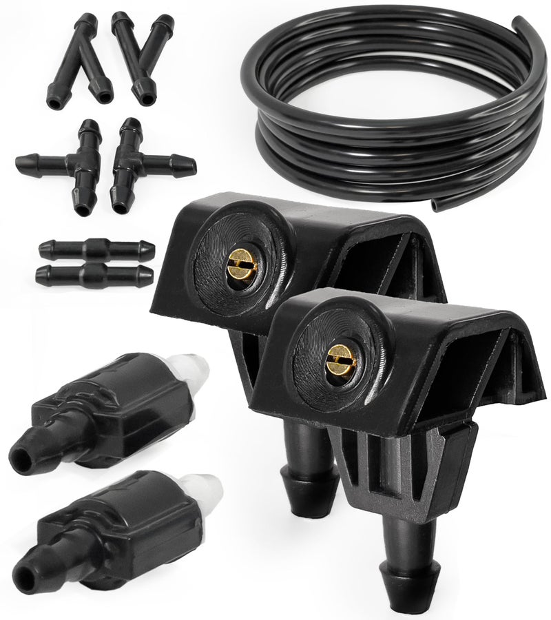 فوهات غسيل الزجاج الأمامي ClickFit المتوافقة مع نيسان روج 20082021 مورانو Z51 20072016 ليف 20102024 جوك نوت بدائل 289323JA0A 289314BA0A مجموعة موسعة