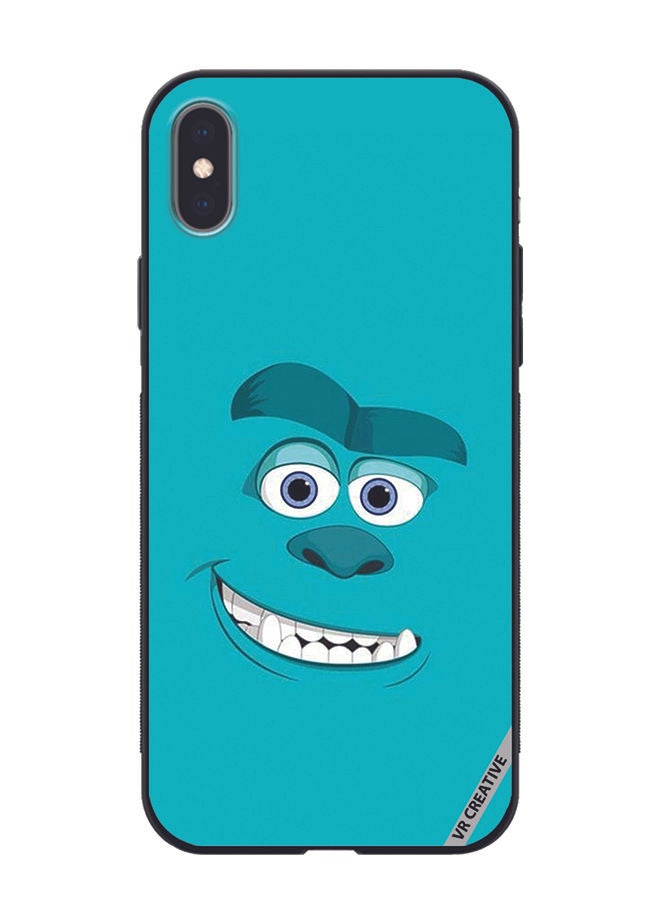 VR CREATIVE Protective Case Cover For Apple iPhone XS Max Blue Monster Design Multicolour - Image 1