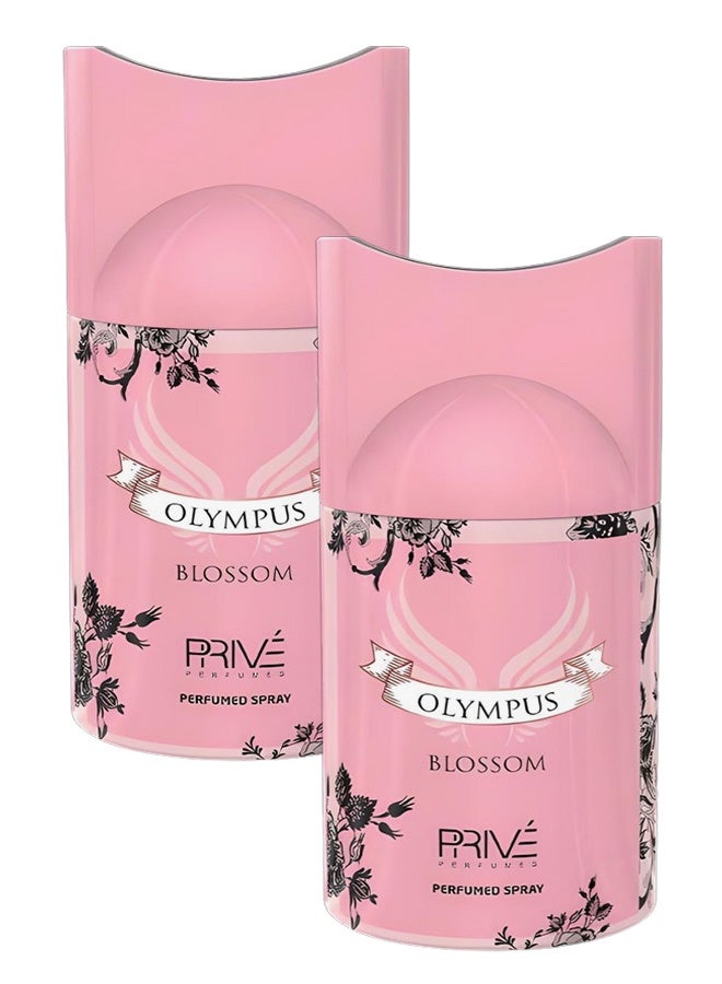 PRIVE 2 Pieces Olympus Blossom Perfumed Deodorant Spray For Women 250ml - Image 1