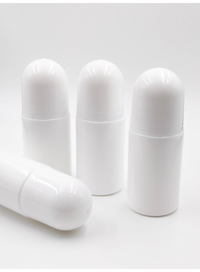 YYNGJCK 4Packs 17oz 50mL Rollon Bottles Empty Refillable Roller White Plastic Antiperspirant Roller Ball Perfume Bottles for DIY Deodorants Essential Oils and Fragrances - Image 4