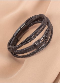 Multi Layered Black Leather Stainless Steel Bracelet for Him - pzsku/ZA7EB8C5A9D6A24126210Z/45/_/1733223639/eda0a47e-96b0-4b6b-94cd-0f533440a4e0