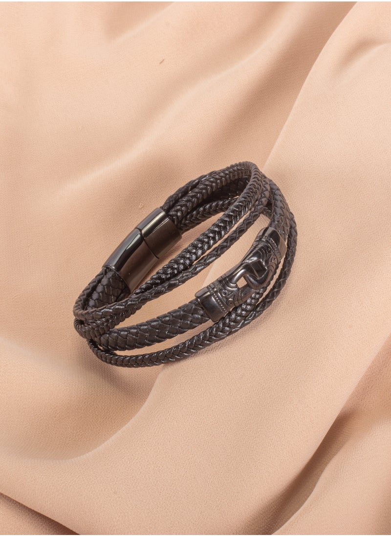 Multi Layered Black Leather Stainless Steel Bracelet for Him - pzsku/ZA7EB8C5A9D6A24126210Z/45/_/1733223642/f331dadd-ced7-453b-8a28-50c9feb35825