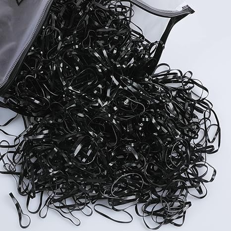 MISSLO MISSLO 800PCS Elastic Hair Bands Set Hair Ties for All Day Comfort and Style Gentle on Hair Perfect for Workouts Everyday Wear and Special Occasions BLACK  - Image 4