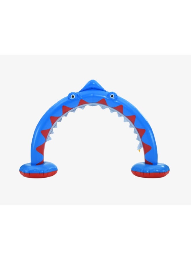 ABYAT Inflatable Kids Water Sprinkler Arch – Giant Outdoor Splash Tunnel for Summer Play | Backyard Inflatable Water Toy (Blue/Red, 260 × 180 × 70 cm) - Image 3