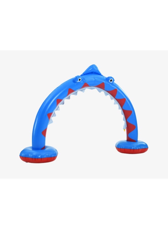 ABYAT Inflatable Kids Water Sprinkler Arch – Giant Outdoor Splash Tunnel for Summer Play | Backyard Inflatable Water Toy (Blue/Red, 260 × 180 × 70 cm) - Image 2