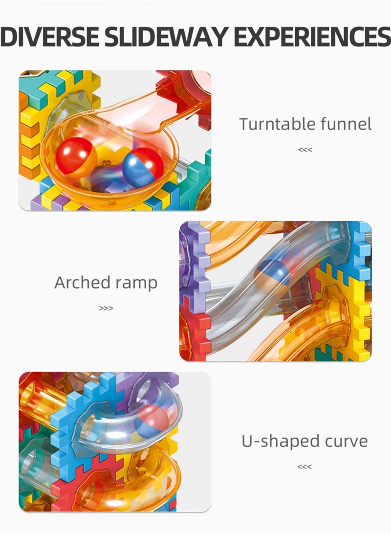 125-Piece Pipeline Rolling Ball Building Blocks ,Early Educational Building Toys Set，Educational DIY Blocks for Kids Birthday Gift  - Image 3