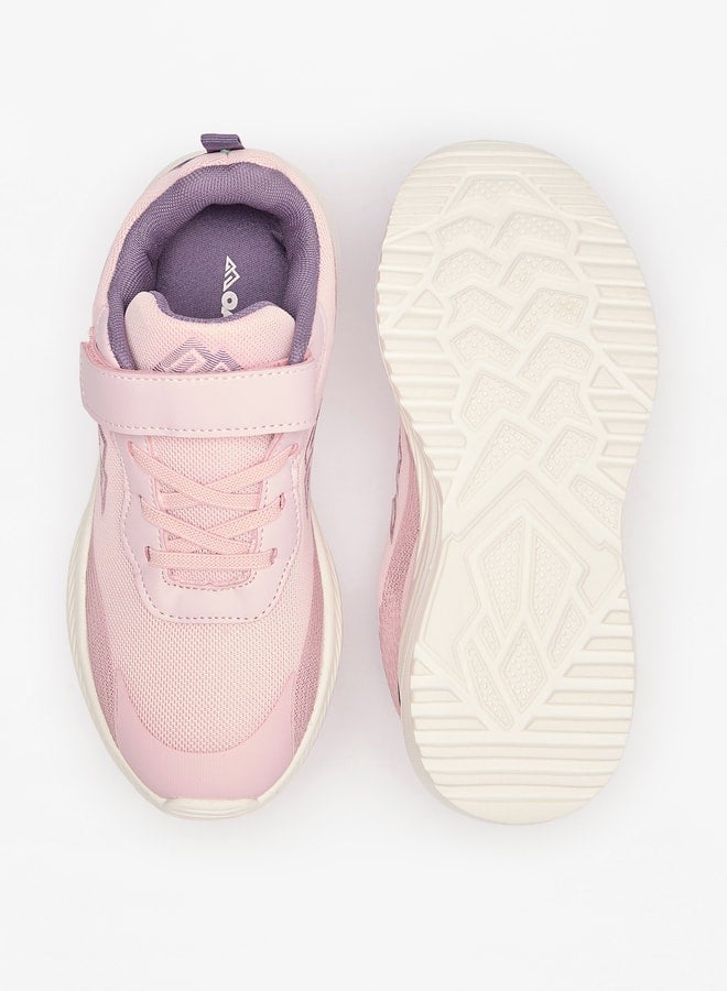 Oaklan by Shoexpress Girl's Colourblock Sports Shoes with Hook and Loop Closure  - Image 4