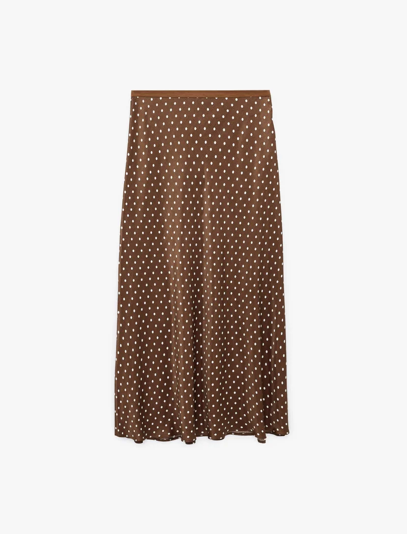 Koton Polka Dot Satin Skirt