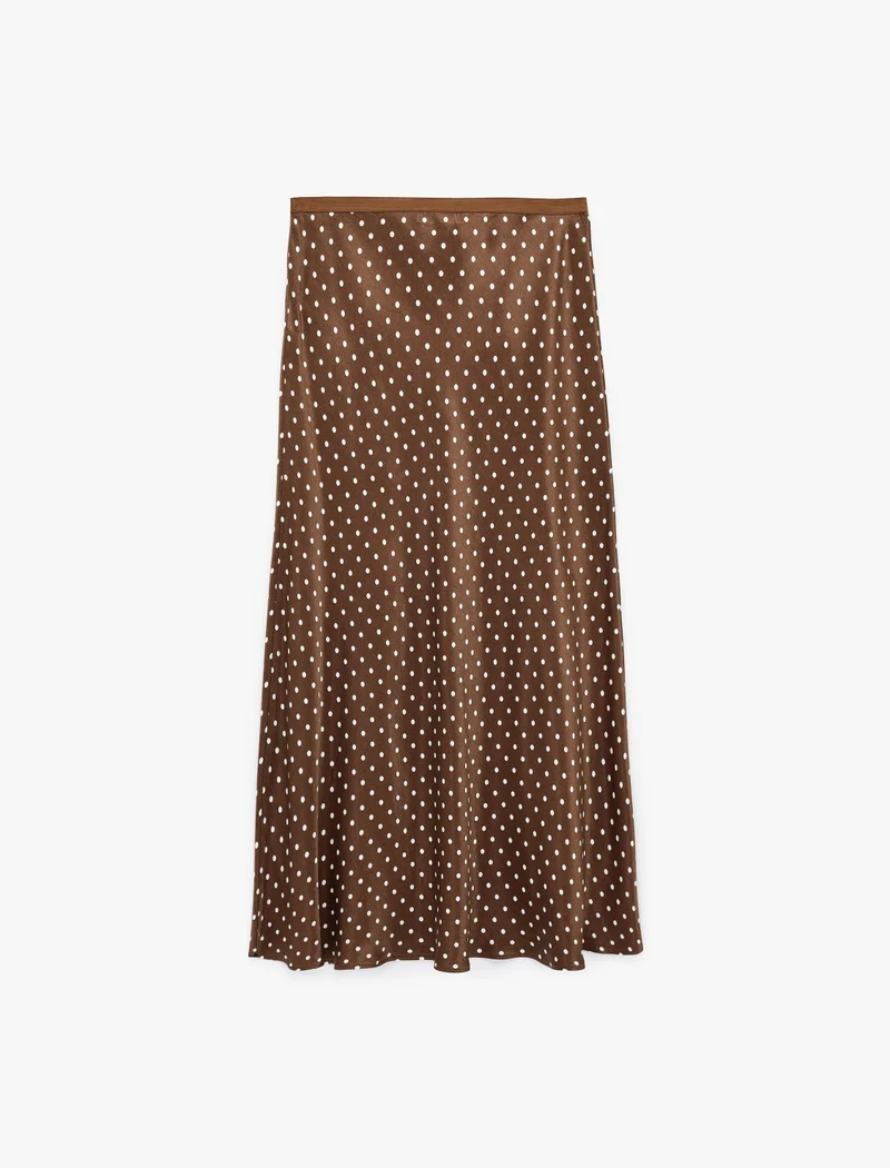 Koton Polka Dot Satin Skirt