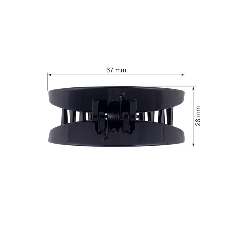 Hair Claw Clutcher Clip Butterfly Black Glossy Unbreakable Hair Accessories Korean Style for Women Pack of 2 - Image 4