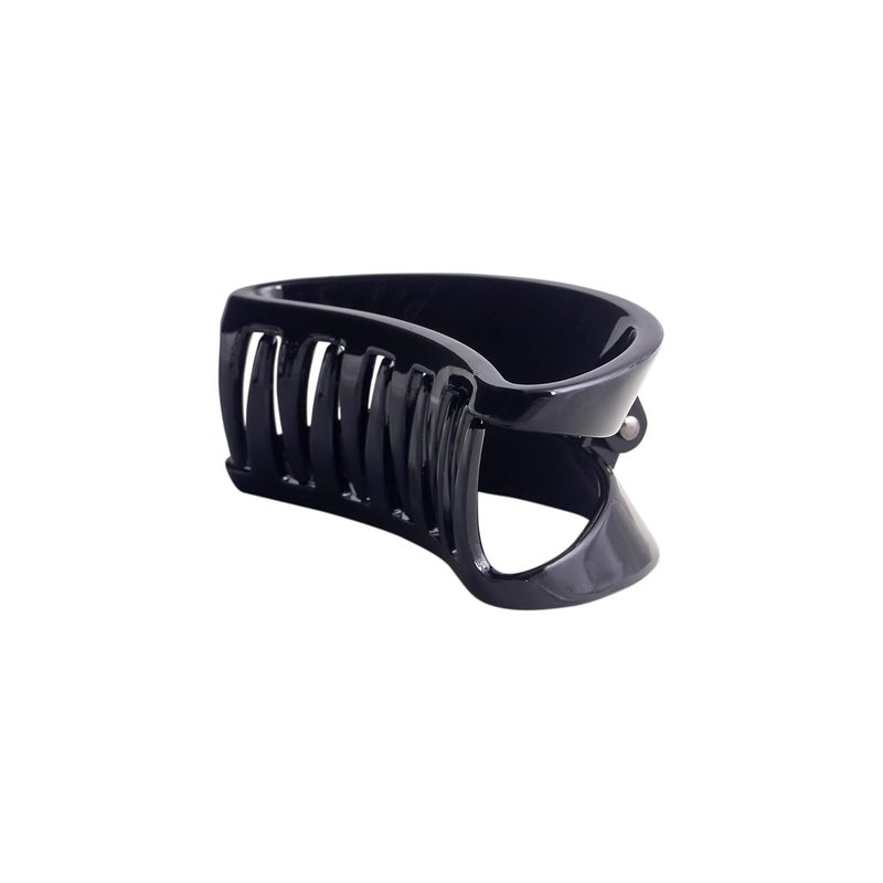 Hair Claw Clutcher Clip Butterfly Black Glossy Unbreakable Hair Accessories Korean Style for Women Pack of 2 - Image 2