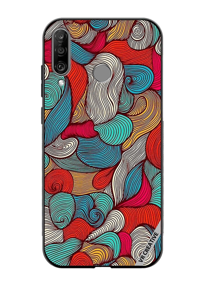 VR CREATIVE Protective Case Cover For Huawei P30 Lite Flower Design Multicolour - Image 1