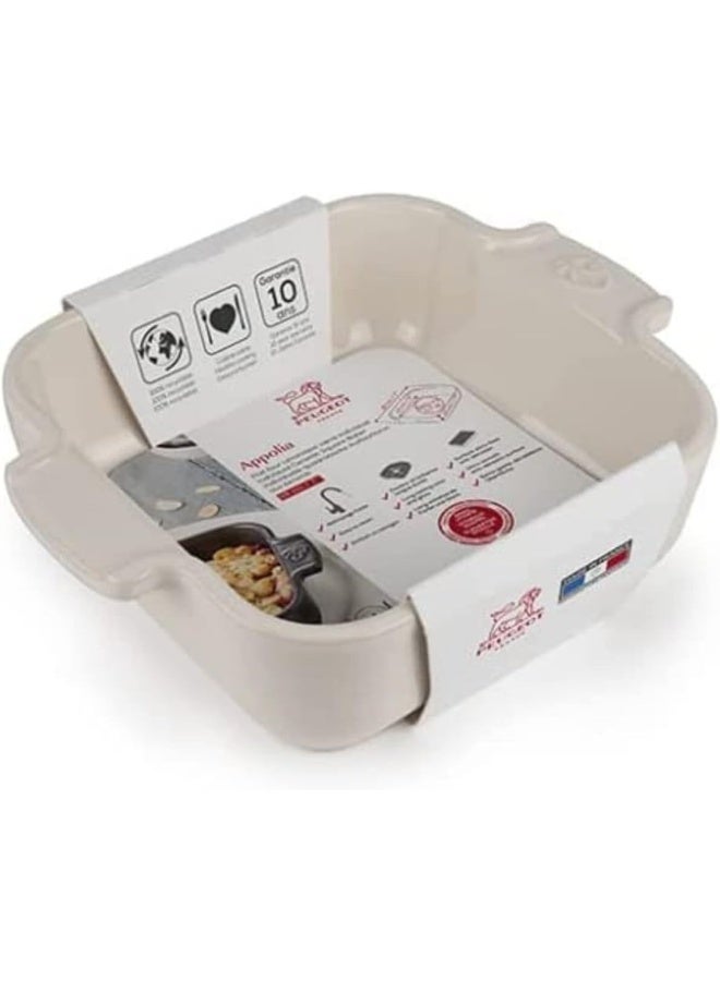 Peugeot Appolia Square Dish 18cm Ecru - Image 3