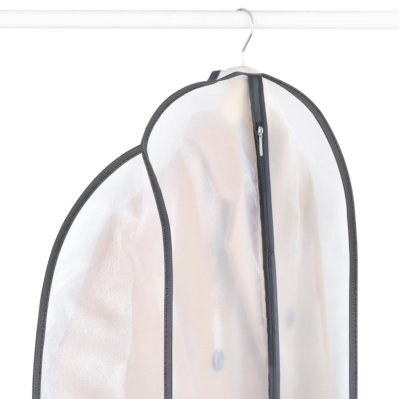 Zilink Breathable Dress Bags for Gowns Long 72â€ Wedding Dress Storage Bags Silky Dress Bags for Closet Storage with 7" Gussted Wrinkle Free for Long Evening Dresses Puffy Dress Storage, Set of 2 - Image 3