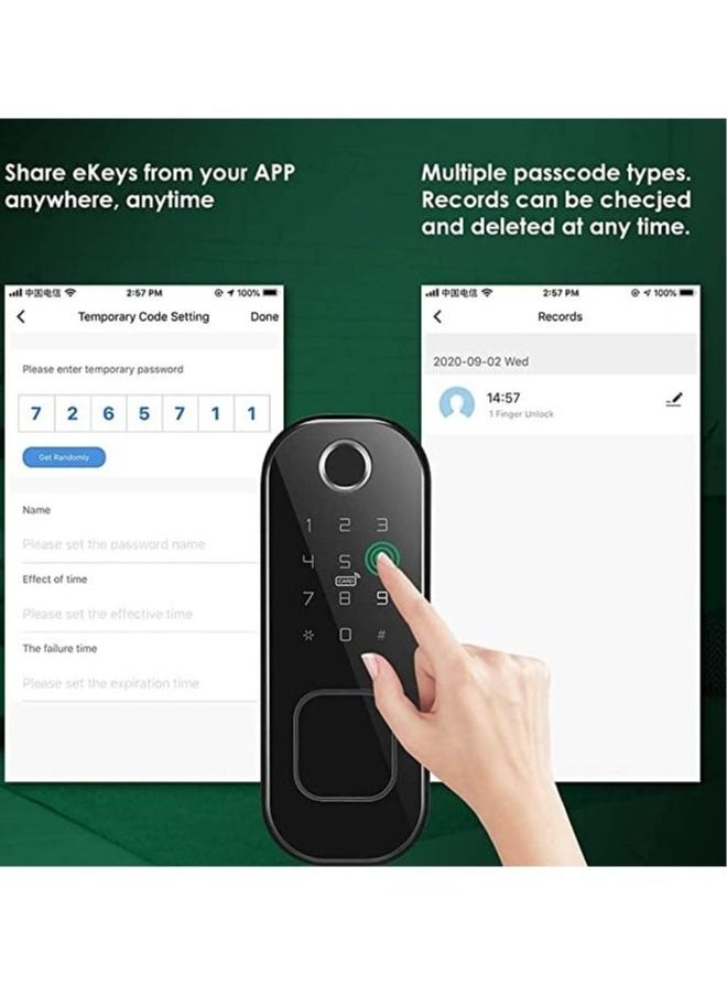 TTLOCK Smart lock Waterproof Wifi Fingerprint Lock Smart Card Digital Code Electronic Door Lock For Home Security Mortise