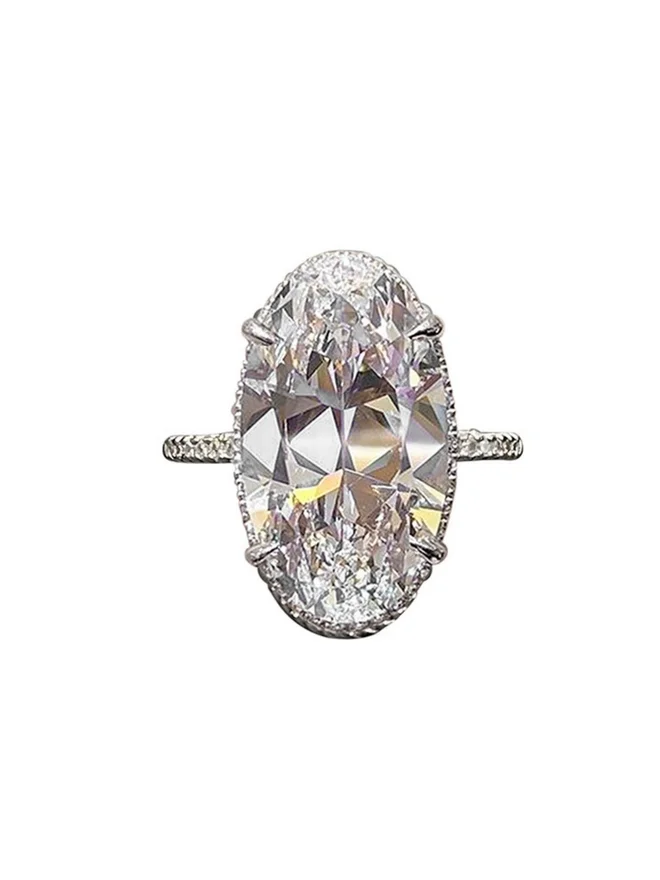 Styli  Embellished Oval Cut Ring for Women | Best Price UAE