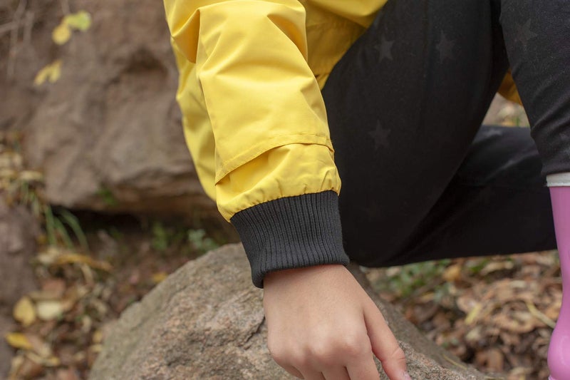 Hiheart Boys&Girls Waterproof Hooded Jackets Cotton Lined Rain Jackets (3T, Yellow) - Image 5