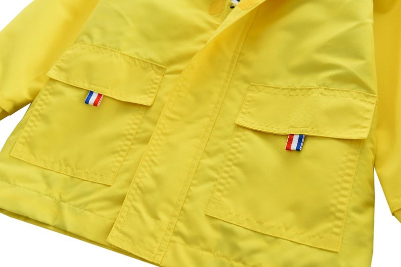 Hiheart Boys&Girls Waterproof Hooded Jackets Cotton Lined Rain Jackets (3T, Yellow) - Image 3